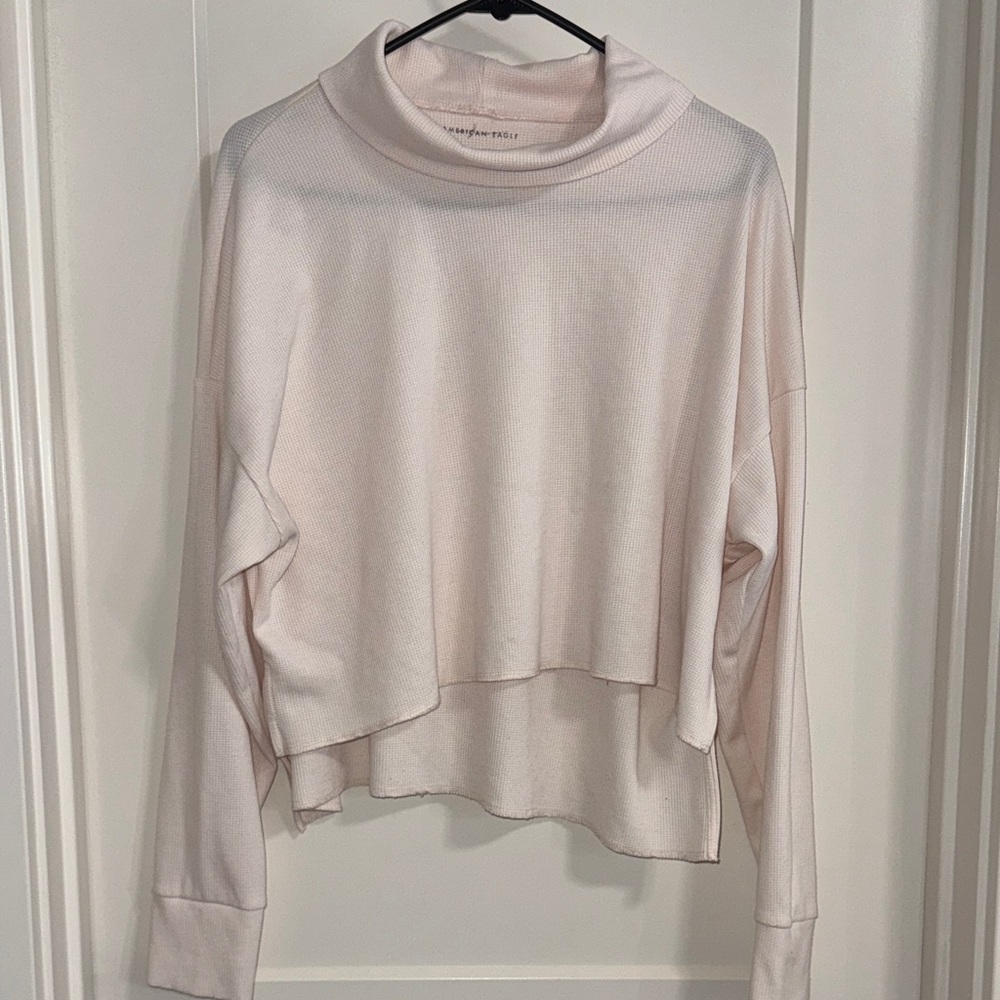 American Eagle Off-White Textured Sweater
